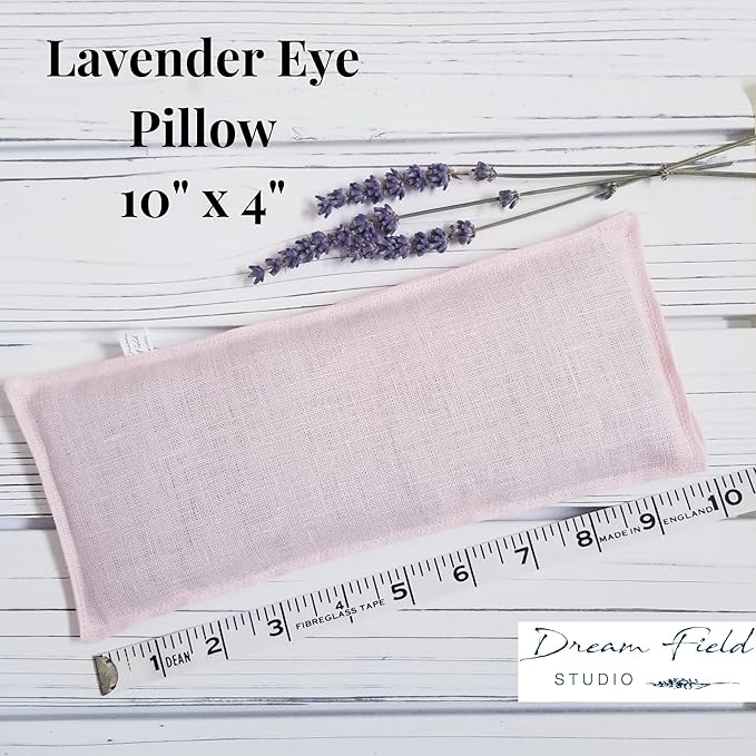 Lavender Eye Pillow for Relaxation – Organic Aromatherapy - Flaxseed Eye Mask - Microwave or Freeze – Handmade Floral Cotton Pillow | Blue Cottagecore Print