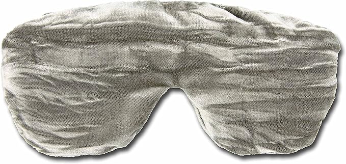 Handmade Weighted Sleep Eye Mask Yoga Pillow - Flax Seed Fill - Lavender Scented - Silver - TEMFL-SV
