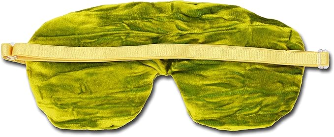 Handmade Weighted Sleep Eye Mask Yoga Pillow - Flax Seed Fill - Unscented - Lime - TEMF-LM
