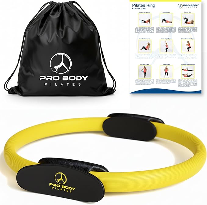 ProBody Pilates Fitness Circle – 14 Inch Pilates Ring for Focusing on Toning Inner Thighs, Arms, and Core