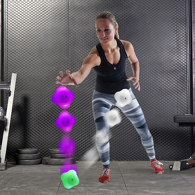 Agility Reaction Balls, Smart Reaction Ball Light Sports Reaction Balls Reflex Ball for Hand Eye Coordination Training, Sports Agility Lights Training Kit (1 Pack)