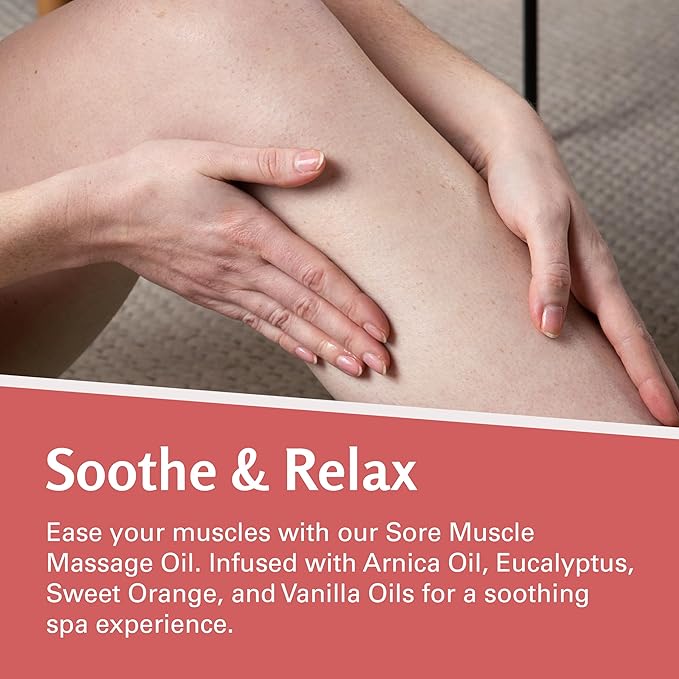 Arnica Sore Muscle Massage Oil for Massage Therapy - with Collagen Stem Cells Arnica and Menthol - Multipurpose Instant Absorption Full Body Massage Oil by M3 (Pack of 2)