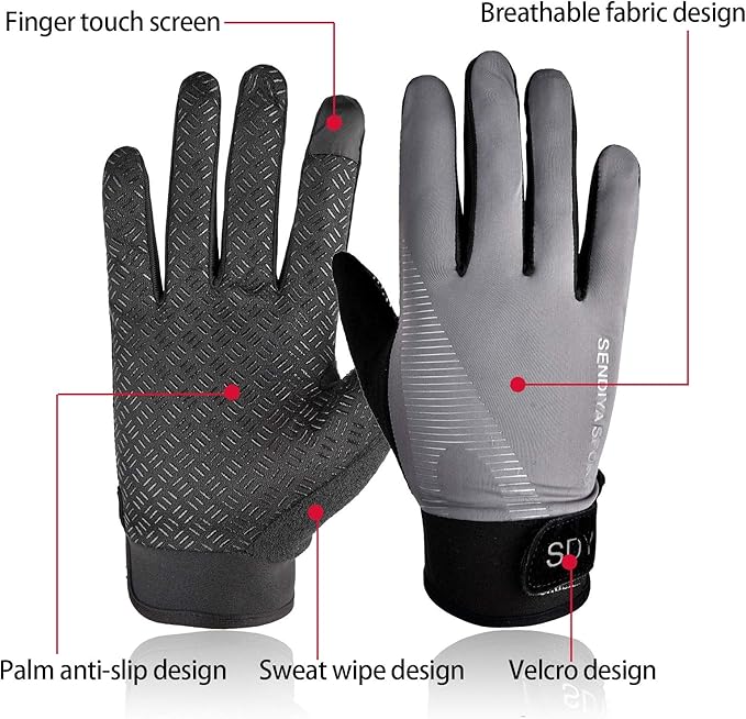 YHT Workout Gloves, Full Palm Protection & Extra Grip, Gym Fishing Fencing Gloves for Weight Lifting, Training, Fitness, Exercise (Men & Women)