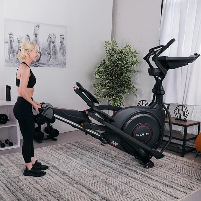 SOLE Fitness Elliptical Exercise Machines, Models E25, E35, E95, E95S, E98, Elliptical Machines for Home Use, Home Exercise Equipment for Cardio Training, Work from Home Fitness Stepper Machine