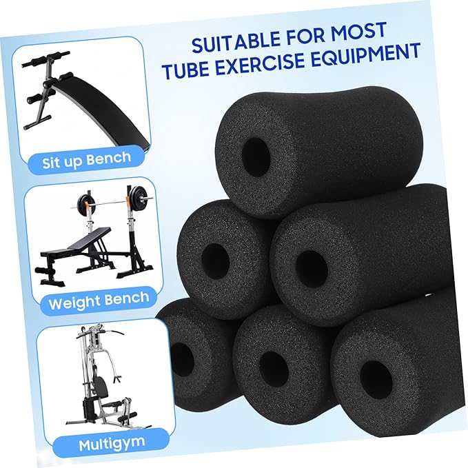 6pcs Foam Leg Roller Pads Replacement for Gym Equipment Fit for Leg Extension Machines Comfortable and Easy to Clean for Home Fitness Training