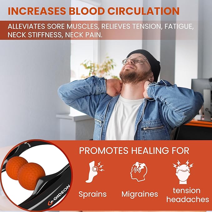 Gideon™ Neck and Shoulder Therapeutic Self-Massage Tool Dual Trigger Point Deep Tissue Massage