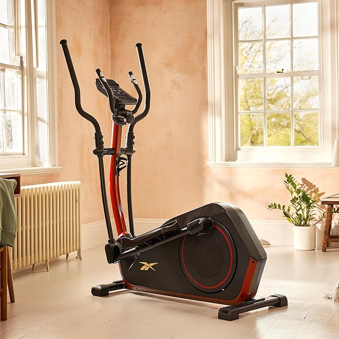 Reebok FR20 Home Elliptical Cross Trainer, Black, Cardio Exercise, 8 Resistance Levels, 264 lb. Capacity, Plus 60 Day Free Kinomap Membership