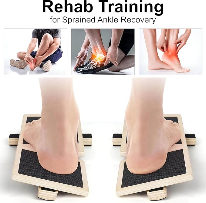 Ankle Balance Board for Physical Therapy & Recovery – Foot & Ankle Strengthener with Non Slip Surface, Single Leg Trainer for Sprains, Plantar Fasciitis, Mobility & Stability Training – Rehab & Workout Equipment