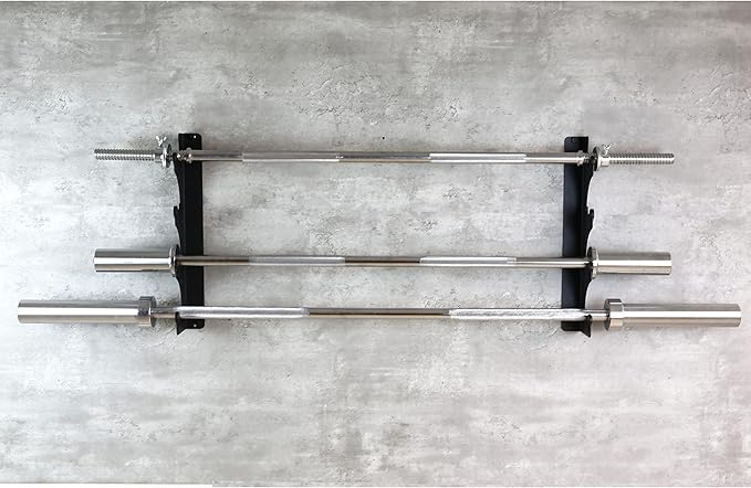 Barbell Rack Barbell Holder Wall Mount Barbell Storage Holder Olympic Bar Hanger for Home, Commercial, Garage Gym