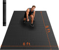 VTORY Extra Thick Large Exercise Mat, 6'x4'/7'x5'/8'x6'/10'x6'x8mm(1/3 inch) , Non-Slip, PVC, Ultra Durable, Heavy-Duty Mat, Shoes-Friendly, High-Density, Large Wide Yoga Mat, Workout Mat for Home Gym, Cardio, Strength, HIIT, MMA