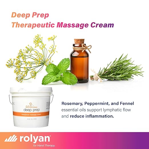 Rolyan Deep Prep Therapeutic Massage Cream, Gallon