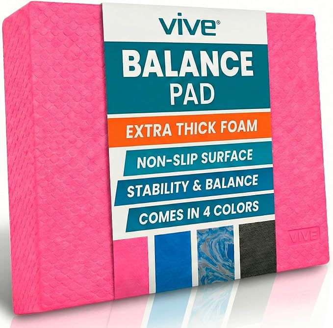 Vive Balance Pad - Foam Large Yoga Mat Trainer for Physical Therapy, Stability Workout, Knee and Ankle Exercise, Strength Training, Rehab - Chair Cushion for Adults, Kids, and Travel