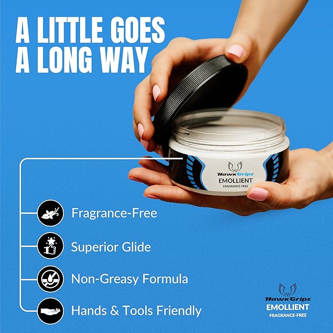 HawkGrips, 8oz Massage Emollient 10ct, Fragrance-Free, Shea Butter, Oil Based, Vegan, Soft Tissue Mobilization and Lubrication for Manual and Assisted Massage Therapy Techniques, Cream Alternative