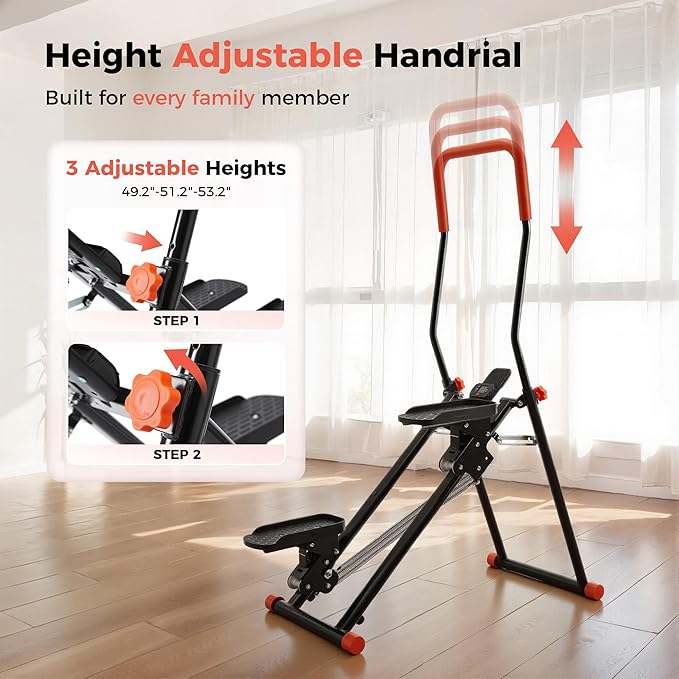 Stair Stepper for Home,Compact Folding Cardio Stair Climber for Full-Body Workout,Perfect for Women Men