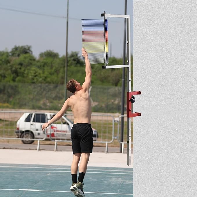 Wall Mounted Vertical Jump Measurement Tool, 47.24''-137.8" Vertical Jump Height Measure, Adjustable Height Vertical Jump Trainer,Jump Trainer,Vertical Jump Challenger for Jumping Training