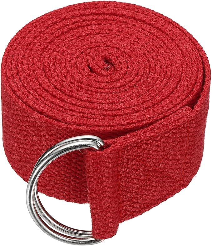 Yoga Strap for Stretching, Athletic Stretch Band with Adjustable Metal D Ring Buckle Yoga Bands