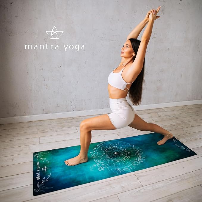 Mantra Yoga Travel PRO 1.5mm with Knee Pad - Foldable Fitness & Exercise Mat with Bag | Lightweight, Compact & Eco-Friendly | Non-Slip & Washable | For All Types of Yoga | 72" L x 24" W | 2.6 lbs