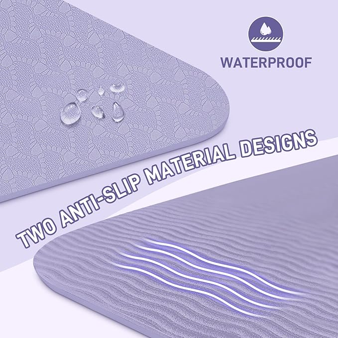 Foldable Yoga Mat for Travel 72"x 32"x 0.32"Inch, 8mm Thick Folding Exercise Mat, Outdoor Non-slip Pilates Mat for Women & Men, Wide Yoga Mat Packable for Workout and Fitness