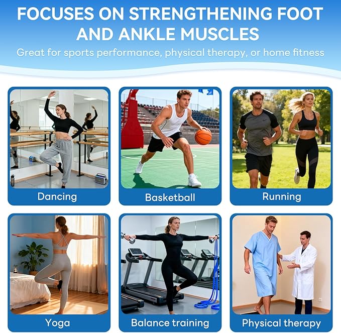 Ankle Balance Board & Ankle Strengthener for Physical Therapy Rehab, Plantar Fasciitis Relief, Stability Training, Balance Training – Foot Strengthener & Single Leg Balance Board