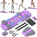 Portable Pilates Reformer Board, Professional Foldable Multi-Purpose Pilates Board for Full Body Workout, Home Pilates Training Equipment Sliding Board, ‌Lavender Purple