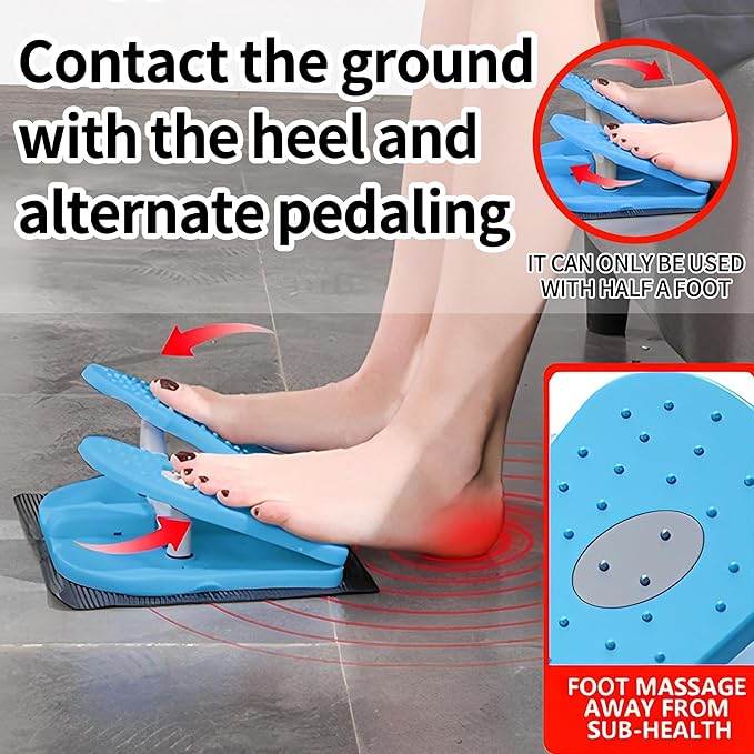 Foldable Leg Exerciser: Portable Foot Pedal Exerciser for Seniors Under Desk Foot Pedal Exerciser Stepper Exercise for Leg Muscles Relieves Varicose Veins Physical Therapy Aid