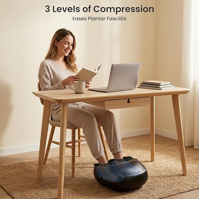 COMFIER Shiatsu Foot Massager with Heat,FSA Eligible HSA Store,Kneading,Vibration,Compression,feet Massager for Plantar Fasciitis Neuropathy,Mother's Day for Women,Men,Use at Home,Office,Size 13