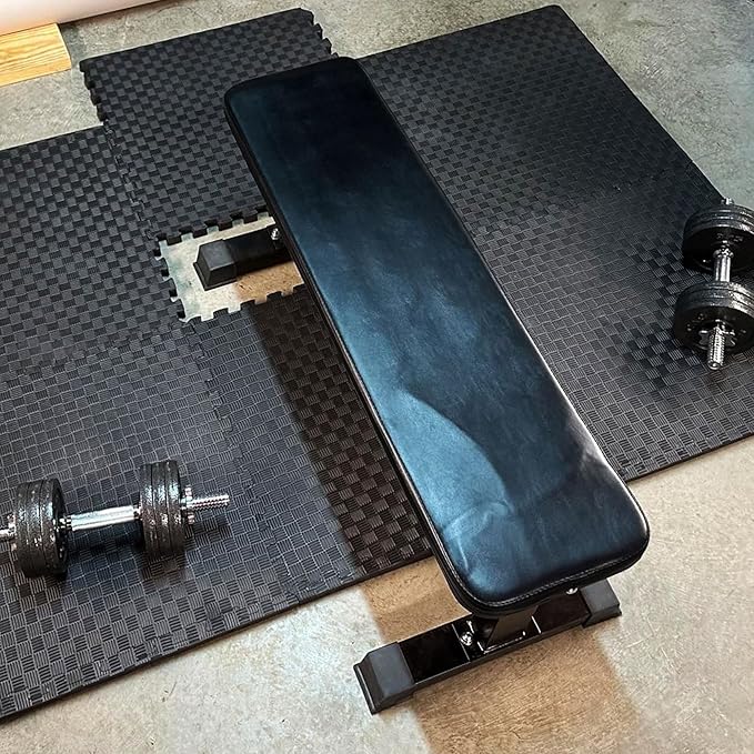 BalanceFrom 2-Pack 36-Count 24x24x0.5 Inch EVA Interlocking Foam Exercise Tile Mat, Black – Non-Slip Puzzle Flooring for Home Gym, Fitness Studio, or Playroom
