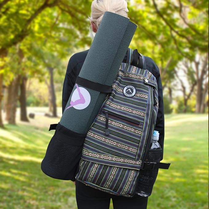 AURORAE Yoga Mat/Gym/Picklleball Cross-body Travel Sling Back Pack. Mat sold separately.