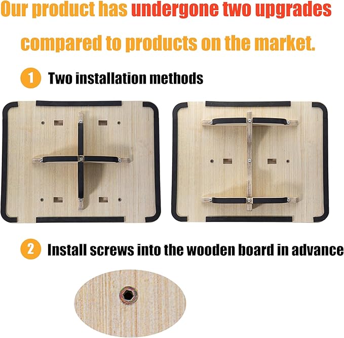 Adult Professional Wooden Balance Board - 350 lbs Non-Slip Balance Board Design, Suitable for Physical Therapy and Under-Desk Use, 2 Simple Setup Methods, Durable and Stable Wooden Board