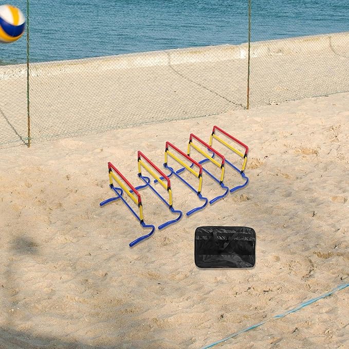 5Pcs Agility Training Hurdles Agility Speed Training Equipment Adjustable Height for Soccer Outdoor Sports Foot Exercise