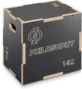 Philosophy Gym 3 in 1 Non-Slip Wood Plyo Box- Jump Plyometric Box for Training and Conditioning