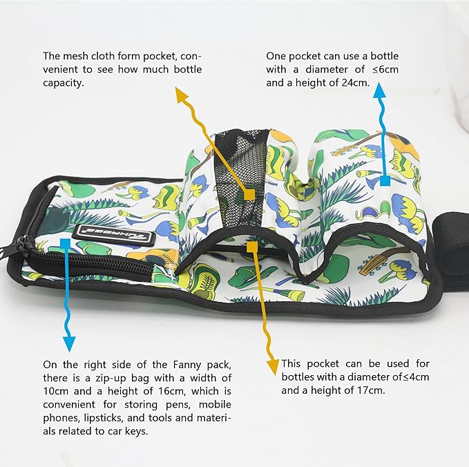 QiuXie Massage Oil & Lotion Holster Bag - Therapist Massage Bottle Holder (3KD)