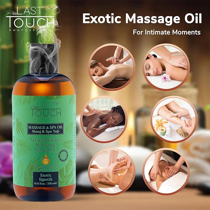 Sensual Massage Oil for Couples Sexual - Massage Oils for Date Night - Massage Oil for Massage Therapy - Aromatherapy Oil for Intimate Moments (Exotic)