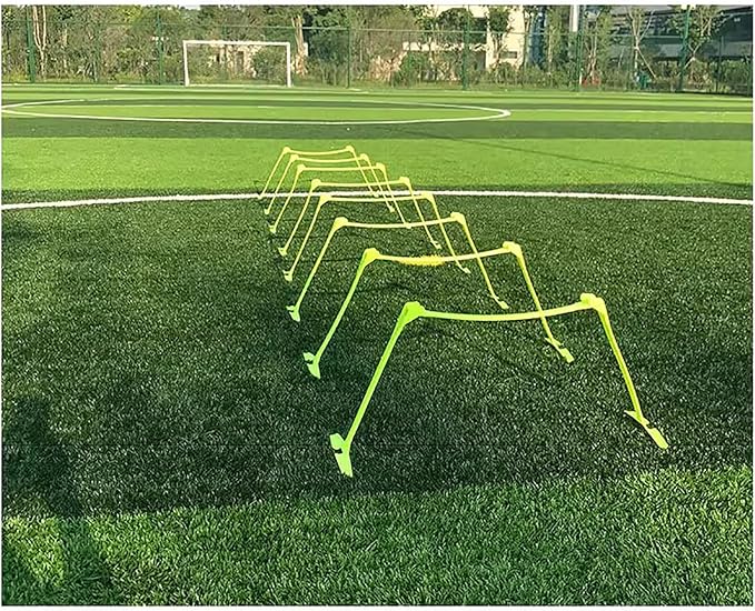 Adjustable Athletic Jumping Hurdles for Kids, Lightweight Portable Agility Speed Hurdles, Sports Workout Training Equipment Set with Carry Bag (Color : 5 PCS)