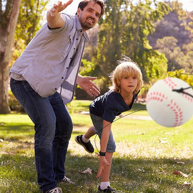 4/8/16/32 Wrist Return Ball on a String 2.36 Inches Rebound Sport Balls with Elastic Strap Baseball Soccer Tennis Practice Party Favors, Wrist Exercise and Fun Play for Kids & Adults