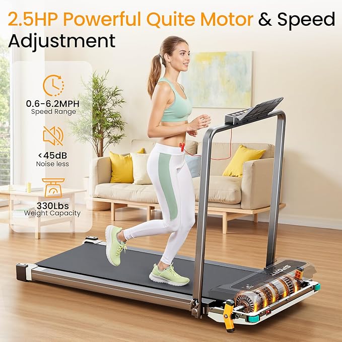 AKLUER Walking Pad with Incline - Dual-Sided 2 in 1 Under Desk Treadmill with Shiatsu Foot Massager, 330LBs Walking Pad Treadmills for Home and Office, LED Display and Remote Control