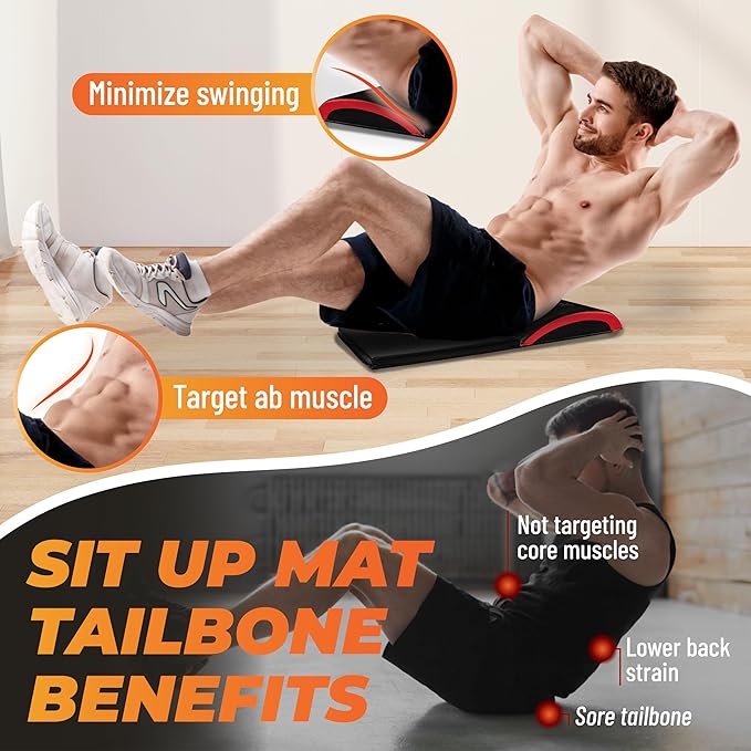 Yes4All Abdominal Exercise Pads, Foldable Ab Workout Equipment for Home Gym Core Training & Back Stretching, Sit Up Mat for Floor Exercises