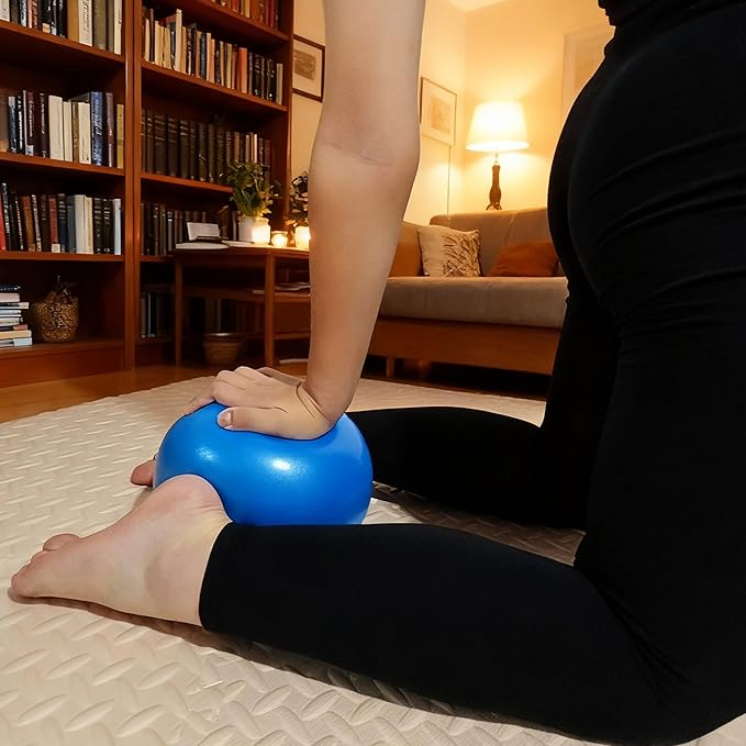 9 Inch Mini Exercise Ball - Portable Non-Slip Surface Yoga & Pilates Ball for Core Training, Fitness - Home & Office Use