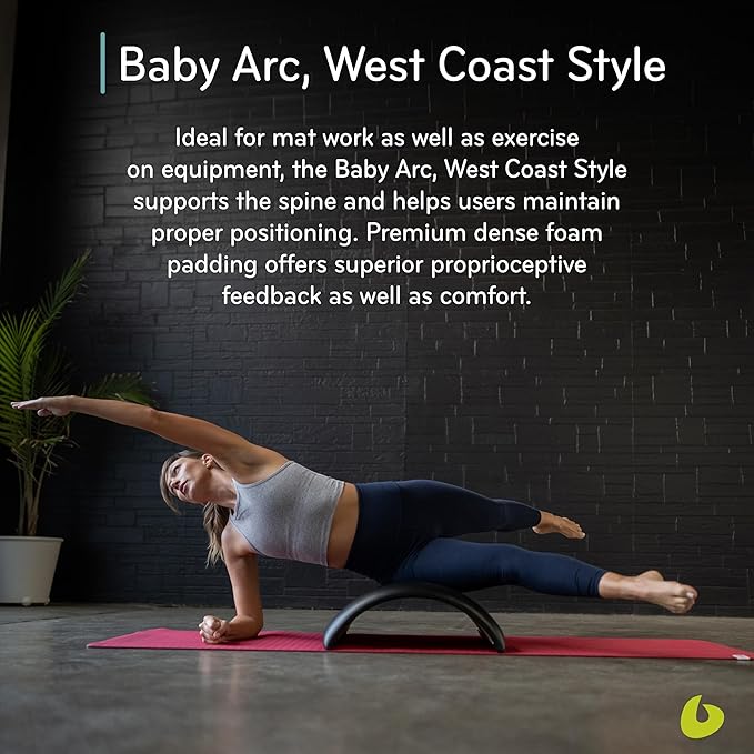 Balanced Body Baby Arc, West Coast Style, Lightweight Pilates Tool, Spine Corrector, Back Stretcher, Workout Equipment and Physical Therapy Arch for Home Gym or Studio
