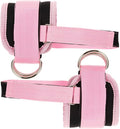SUPVOX Adjustable Ankle Workout Straps with Buckle, 2pcs Pink Resistance Leg Strength Training Wraps for Gym Cable Machine Attachments, Multi-Functional Fitness Equipment for Home and Gym