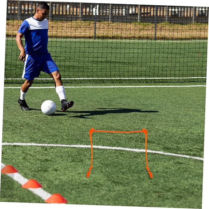 Adjustable Agility Hurdles for Soccer Training Speed Hurdles for Boys and Girls Multi-Functional Practice Equipment for Agility and Skill Development Orange