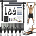 Upgraded Pilates Bar Kit with Resistance Bands Natural Latex for Women & Men, Heavy-Duty Stainless Steel Multifunctional Yoga Pilates Stick for Home Gym Exercise Fitness Equipment Full-Body Workouts