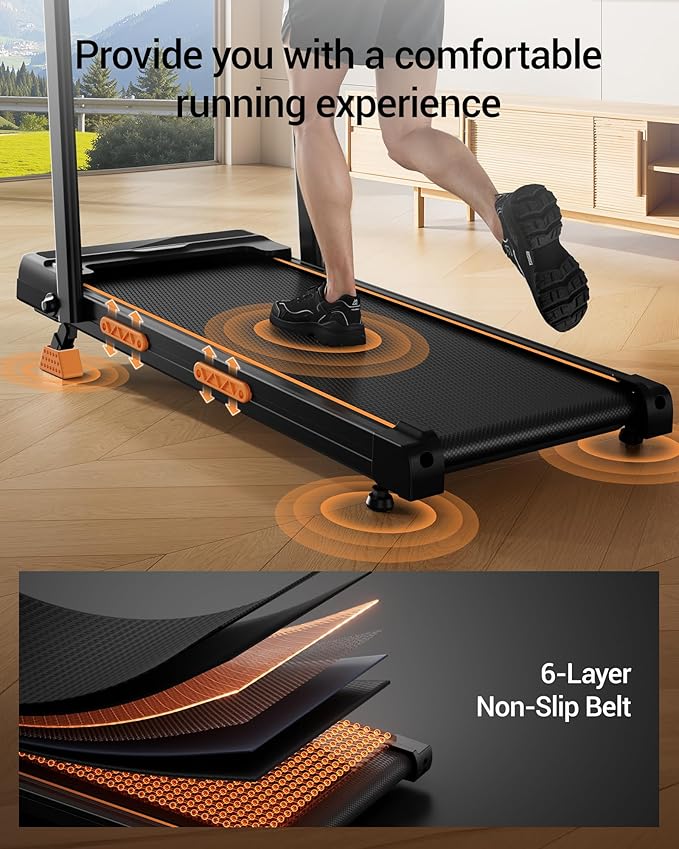 3 in 1 Walking Pad Treadmill with 16% Incline, Folding Treadmill with Handle Bar, Portable Treadmills for Home Small, 330 Lbs Capacity