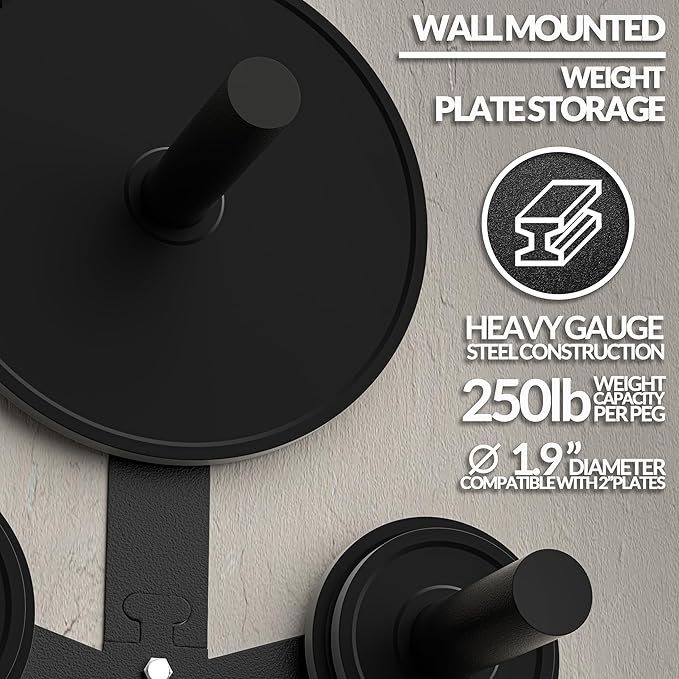 Signature Fitness Fitvids Weight Plate Storage Rack for Home Gym