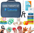 Hand Therapy Equipment for Rehabilitation and Recovery – Hand Therapy Kit with Grip Strength Trainer, Finger Strengthener & Exercise Balls for Arthritis, Carpal Tunnel and Physical Therapy by Theravio