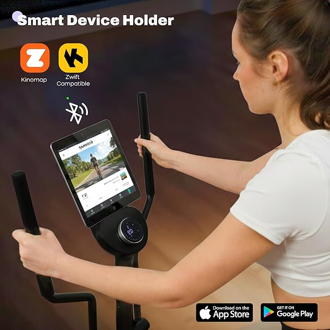 TOUSAINS Elliptical Trainer ET3, 32 Levels Magnetic Resistance, 18" Stride Length Elliptical Machine for Home, Compact Design with Hyper-Quiet Drive, 265 lbs Weight Capacity