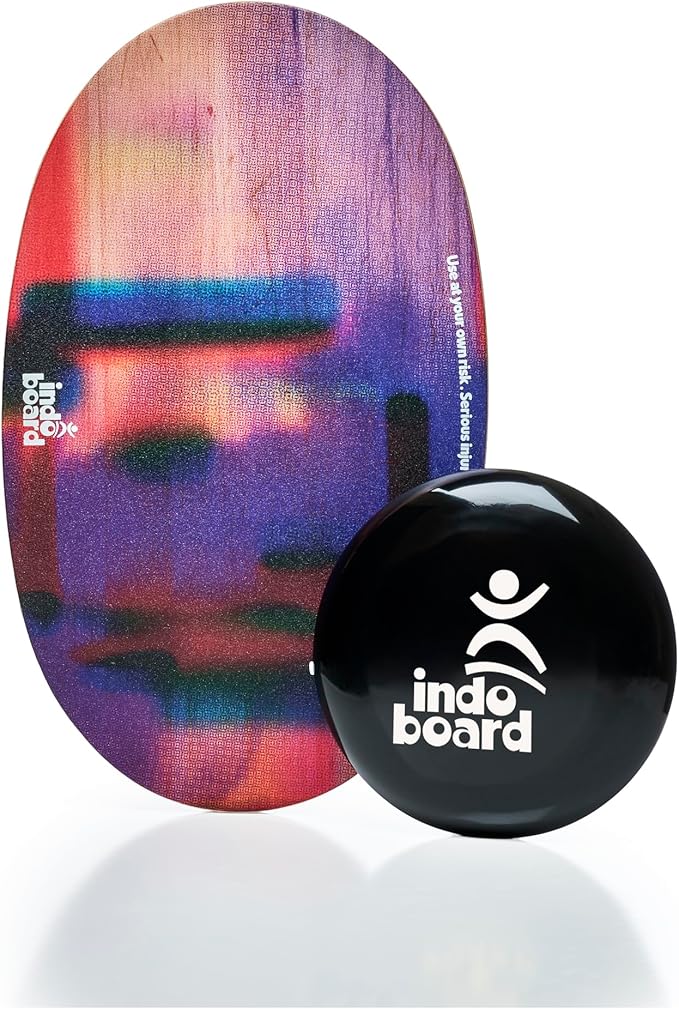 The Original Indo Board - Balance Board Trainer for Core Strength, Stability & Athletic Performance - Surfing, Skateboarding, Snowboarding, Yoga, Physical Therapy & More. Includes Board and Cushion - ROLLER NOT INCLUDED.