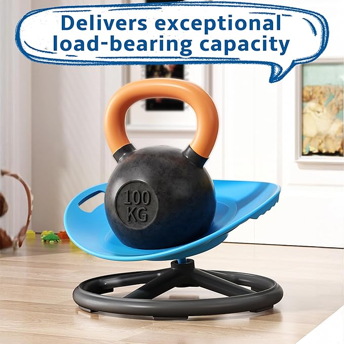 1 Durable Plastic Rotating Sensory Chair - Pilates Stability Chair, Oval Eggshell Design, Upgraded Non-Slip Base, Office Stool, Training And Rehabilitation Equipment, Suitable For Home Use (blue)