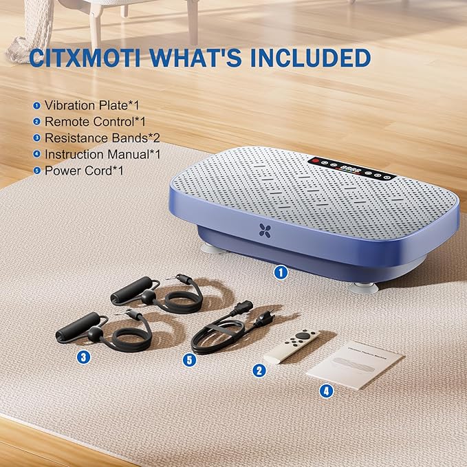Vibration Plate Exercise Machine, Vibrating Plate for Lymphatic Drainage, Shake Plate Whole Body Waver Vibration Plate Platform, Fitness Equipment for Weight Loss Fat Burner for Women Men