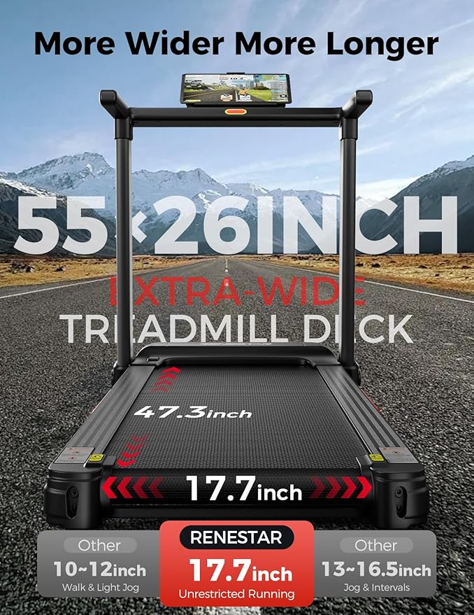 Treadmill for Home with 25% Auto Incline - 8.5MPH Max Speed, Extra Large LED Touchscreen, 300LBS Capacity, Bluetooth Speaker, 3.5HP Home Office Treadmills for Running Jogging Walking